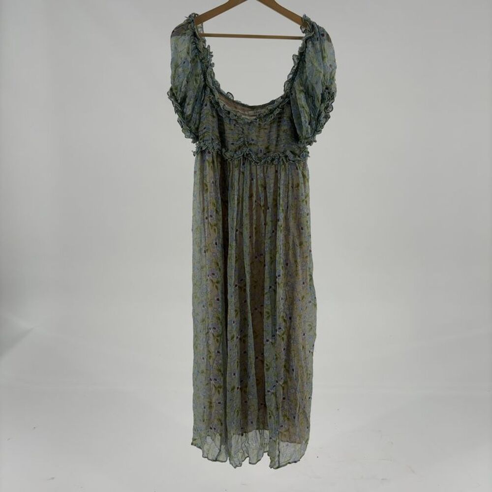 Doen Sage Green Floral Maxi Dress